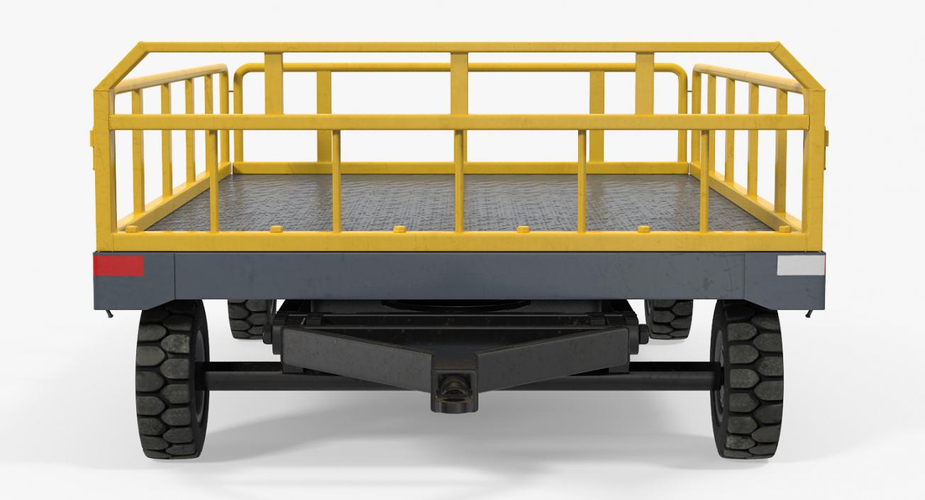 Airport Luggage Trolley Baggage Trailer 3D model