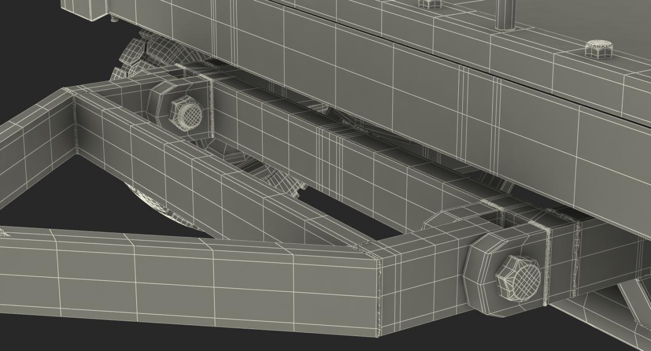 Airport Luggage Trolley Baggage Trailer 3D model