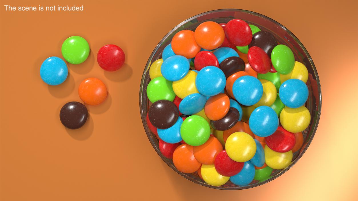 3D model Multicolored Chocolate Candies