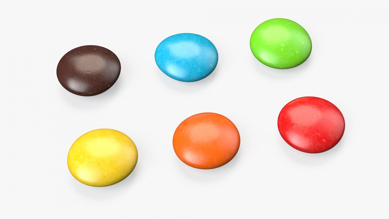 3D model Multicolored Chocolate Candies