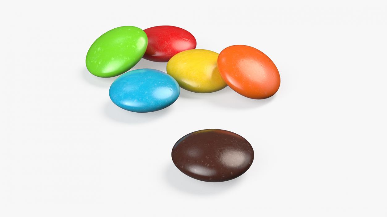 3D model Multicolored Chocolate Candies