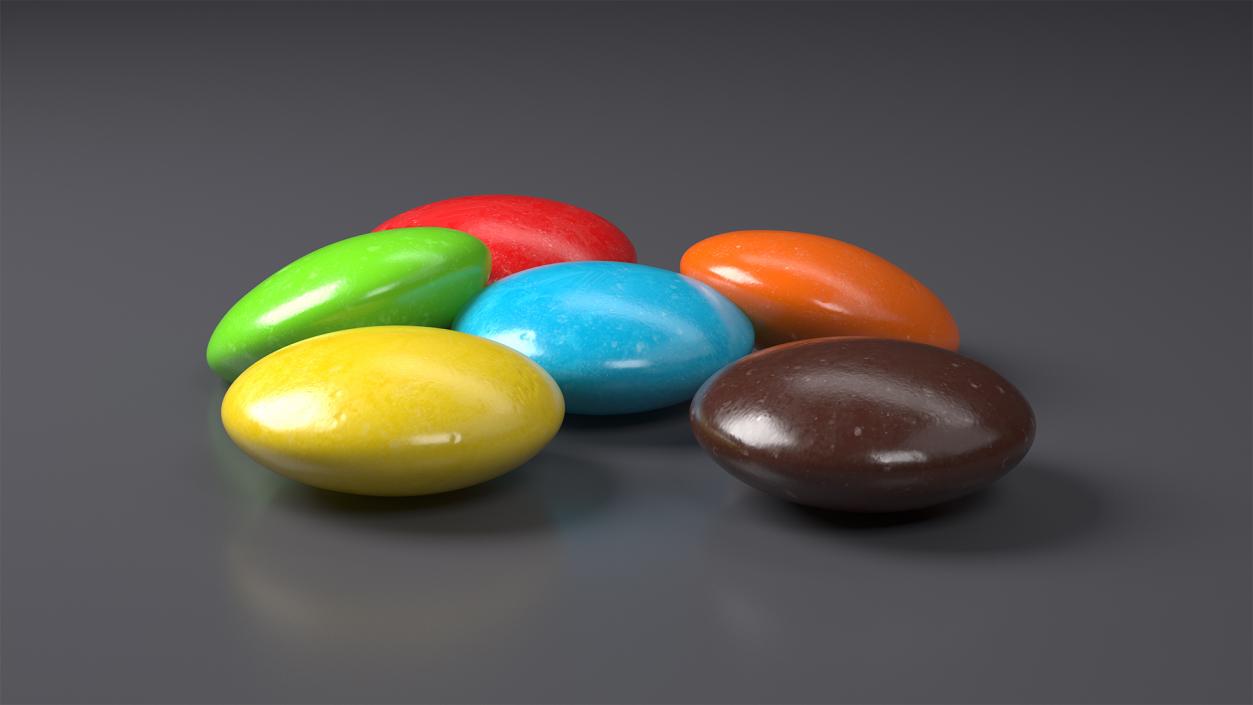 3D model Multicolored Chocolate Candies