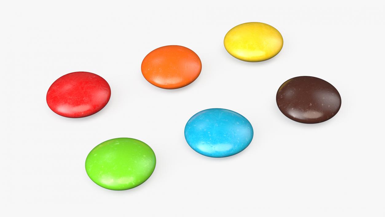 3D model Multicolored Chocolate Candies