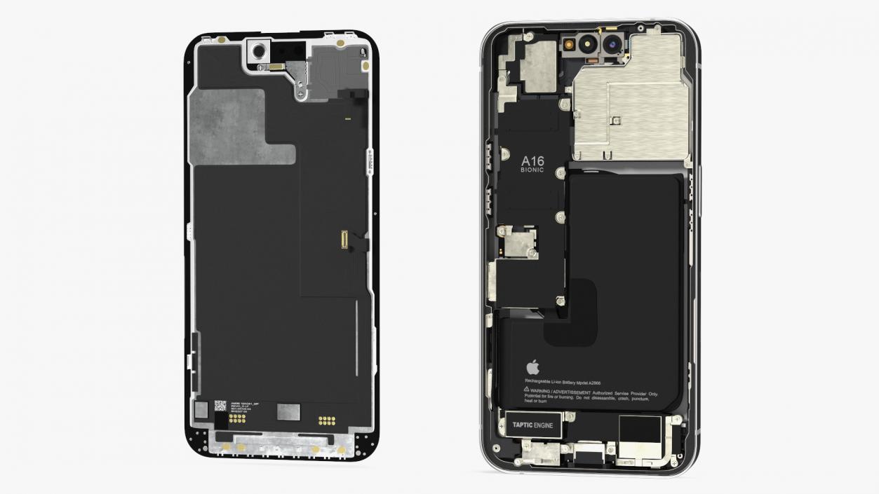 iPhone 14 Pro with Full Internal Structure 3D