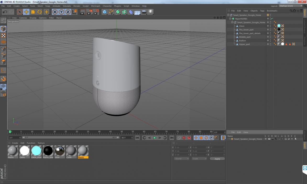 3D model Smart Speaker Google Home