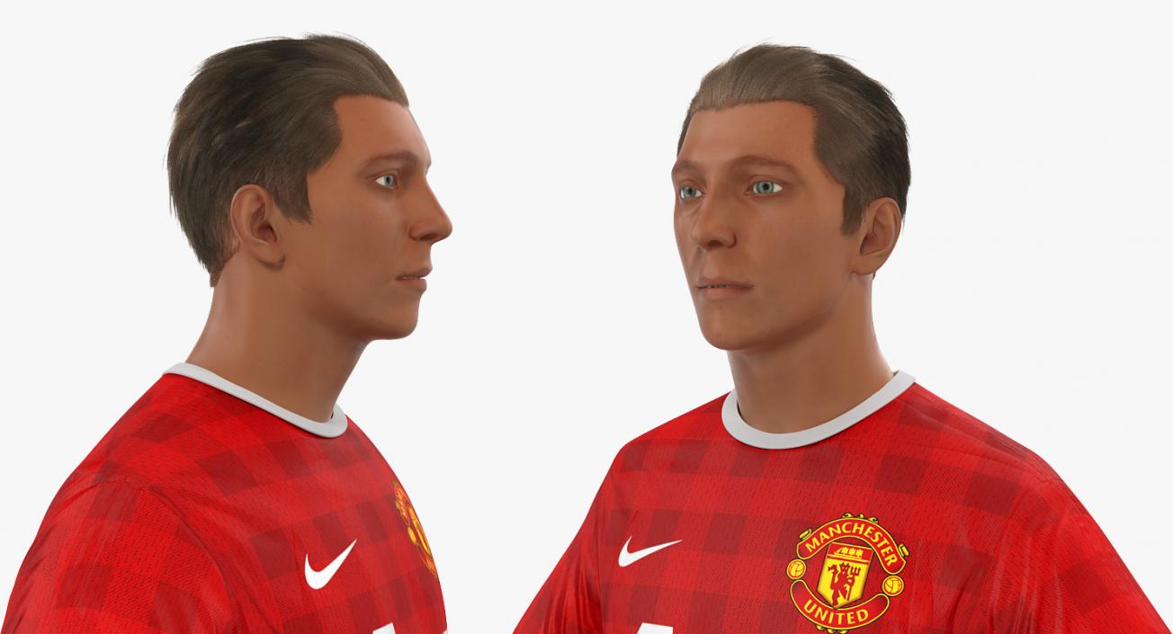 Soccer or Football Player United with Hair 3D