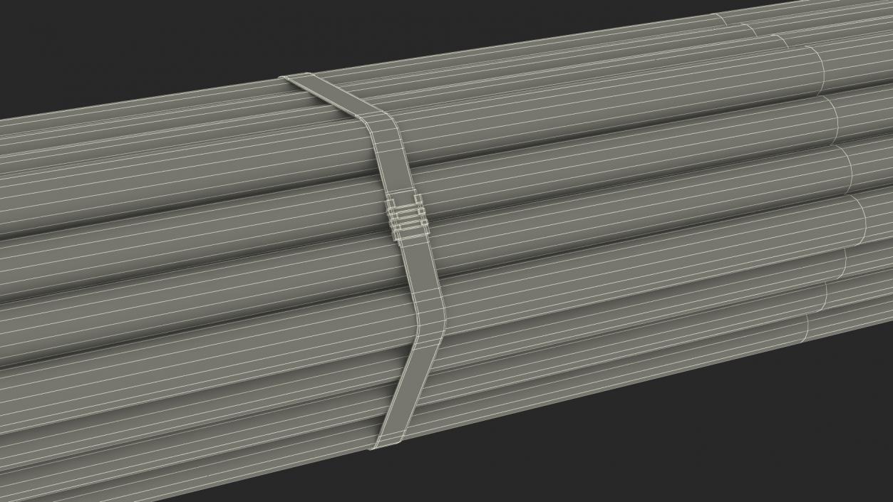 Steel Pipes Bundle 6 Meters 2 3D model