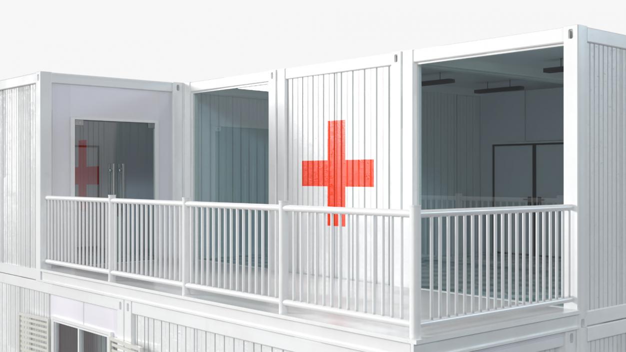 3D model Double Story Portable Clinic 2