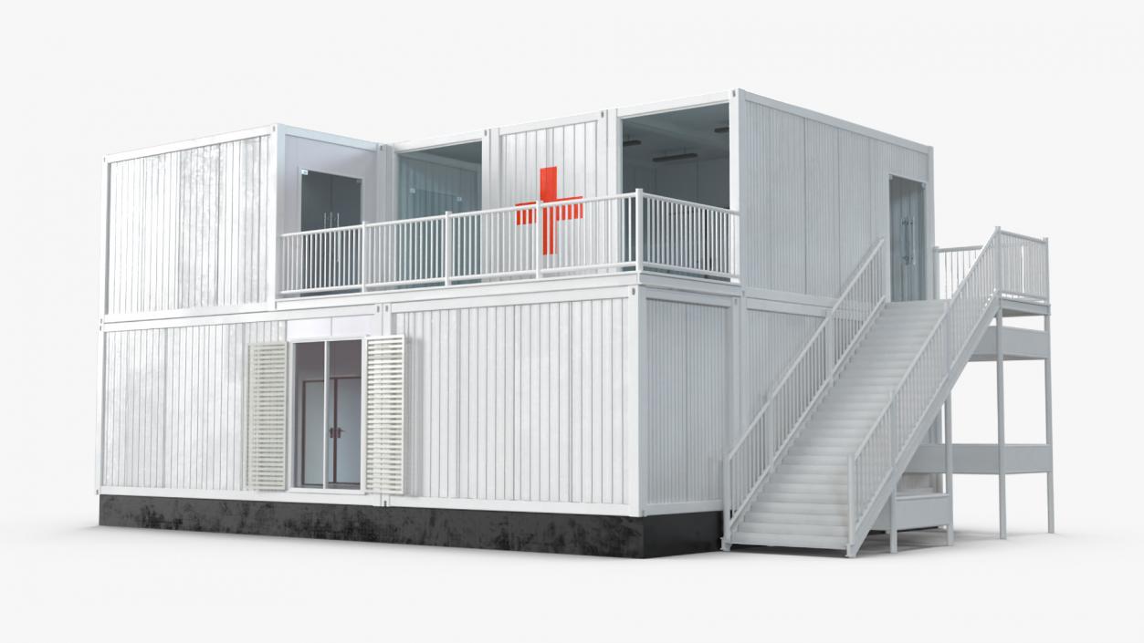 3D model Double Story Portable Clinic 2