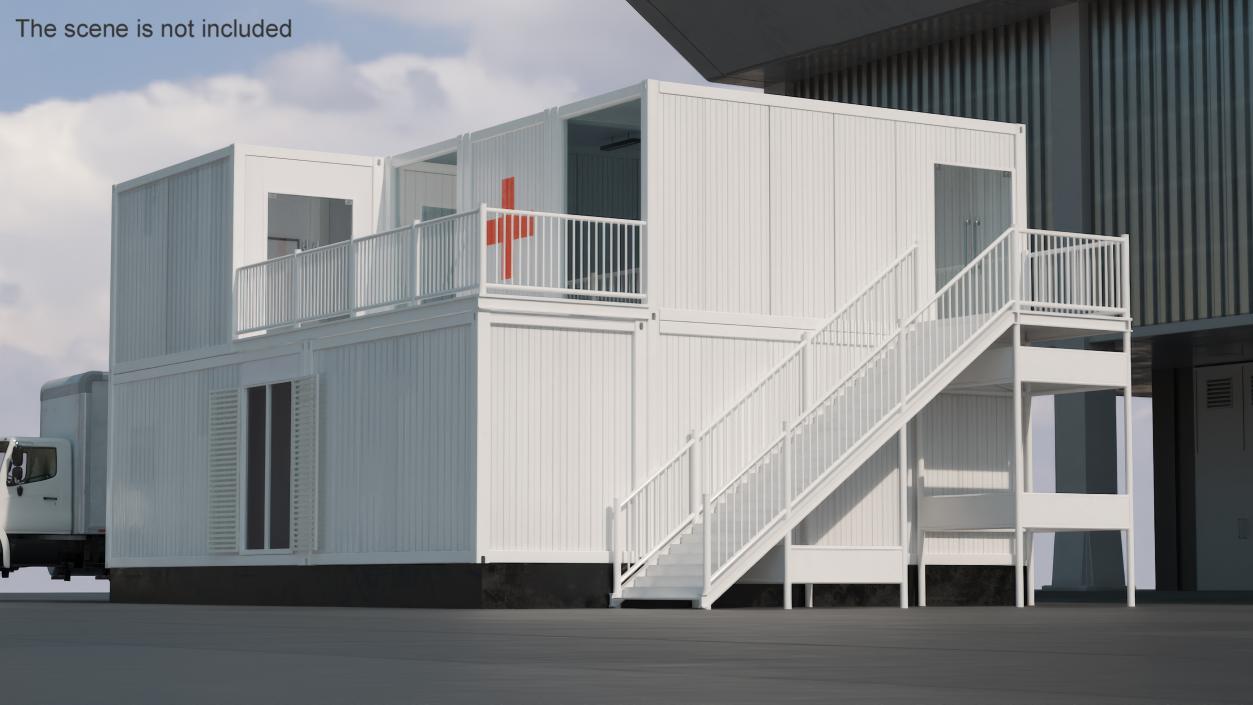 3D model Double Story Portable Clinic 2