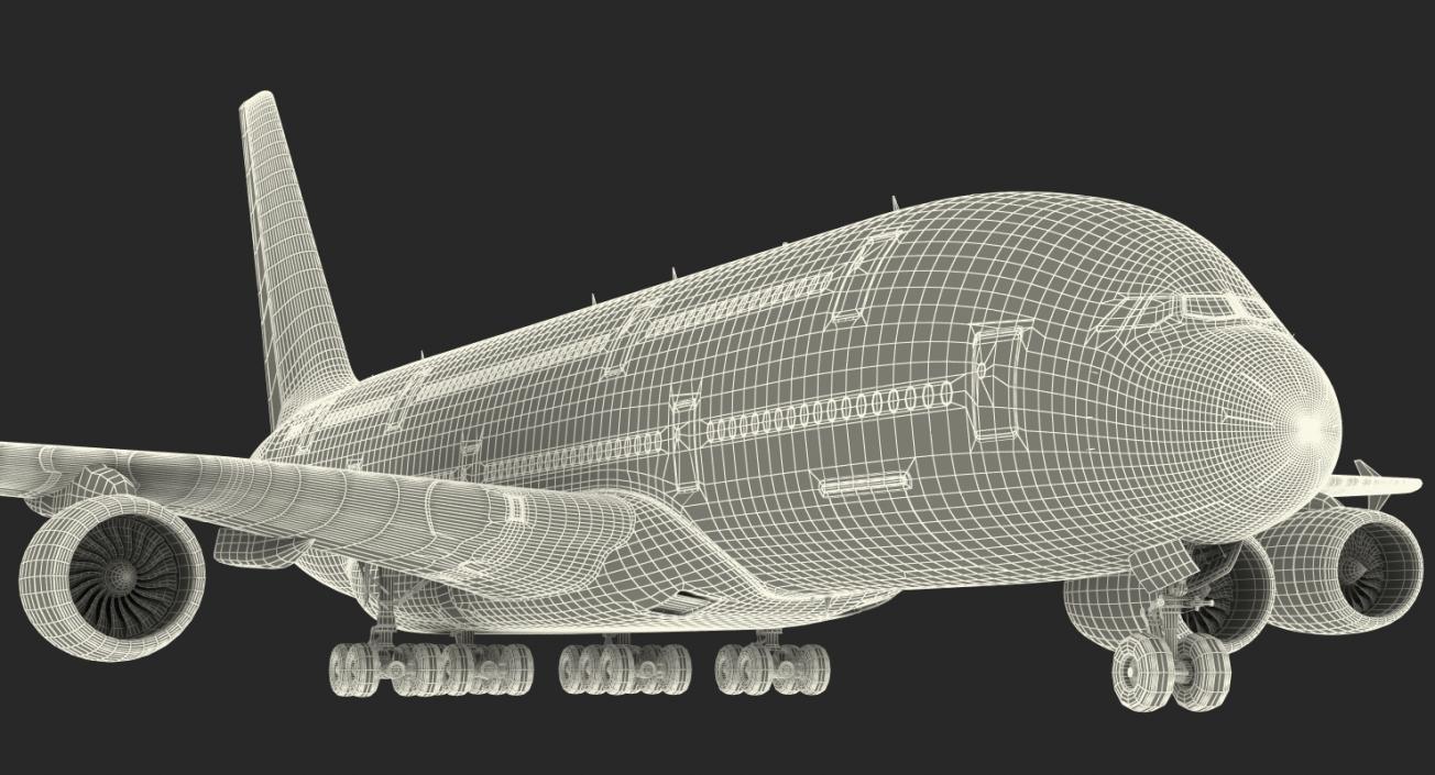 3D model Airbus A380-900 Generic Rigged