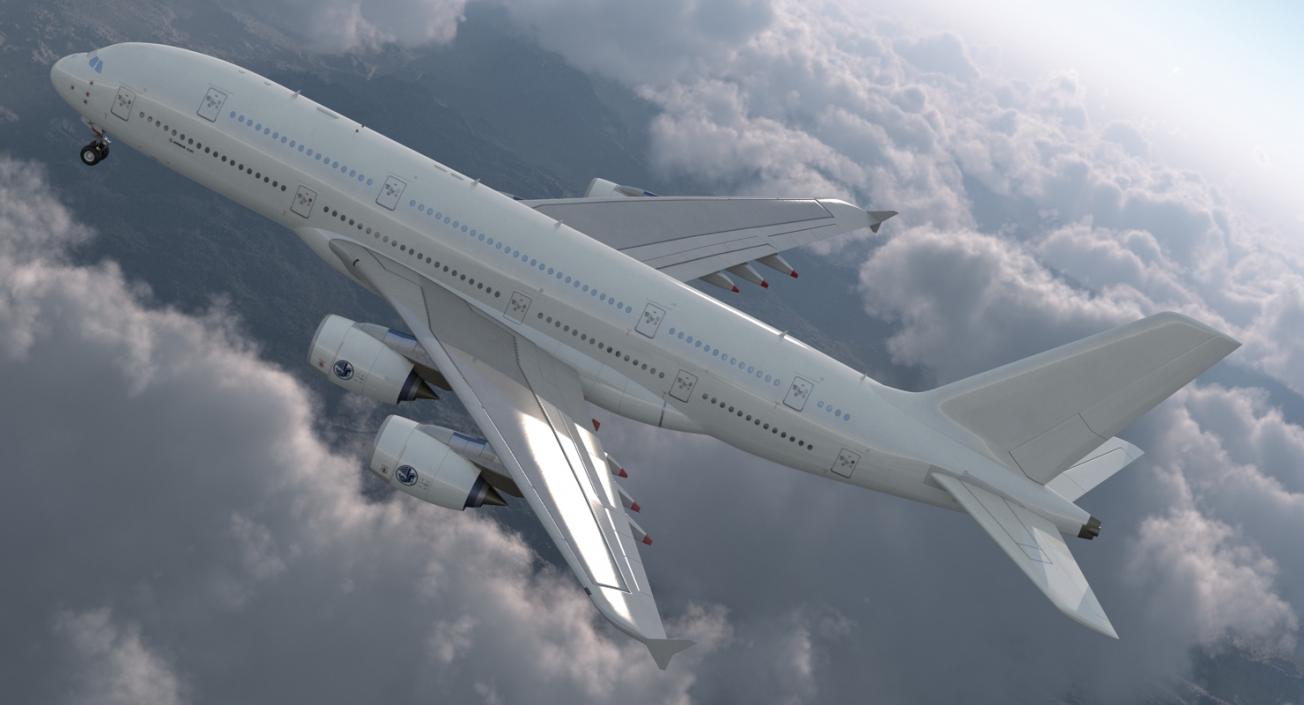 3D model Airbus A380-900 Generic Rigged