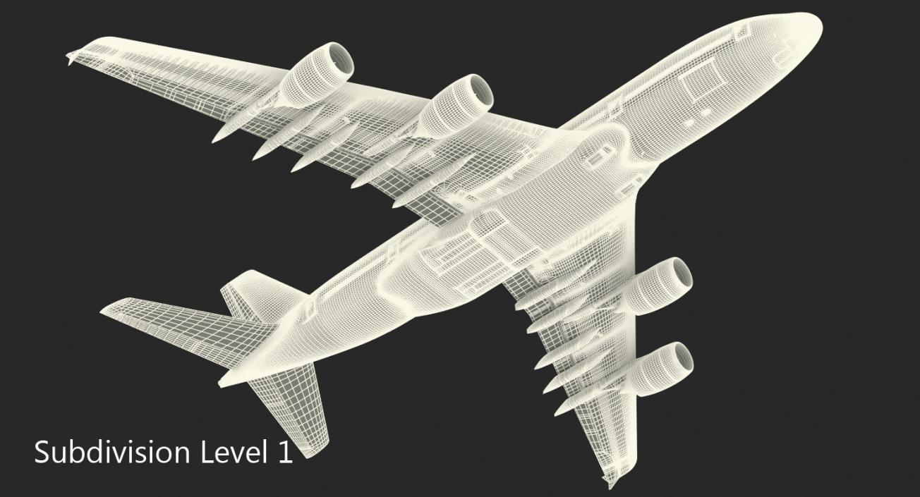 3D model Airbus A380-900 Generic Rigged