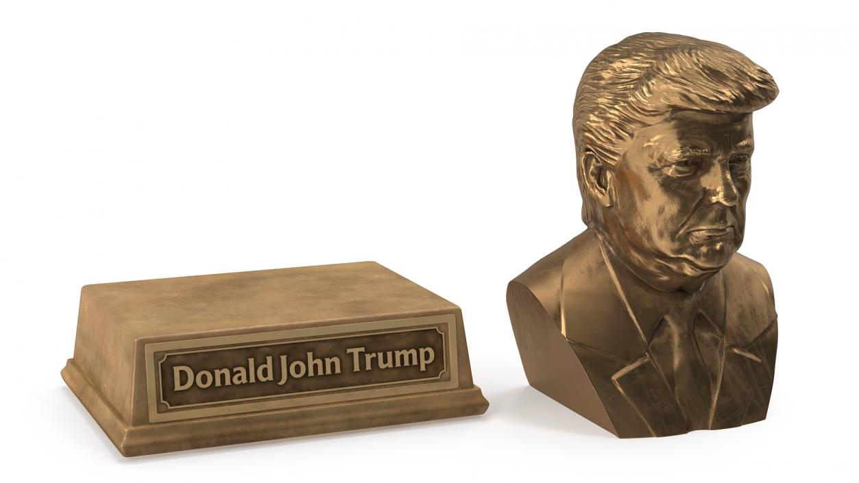 Bust of Donald Trump on Pedestal 3D