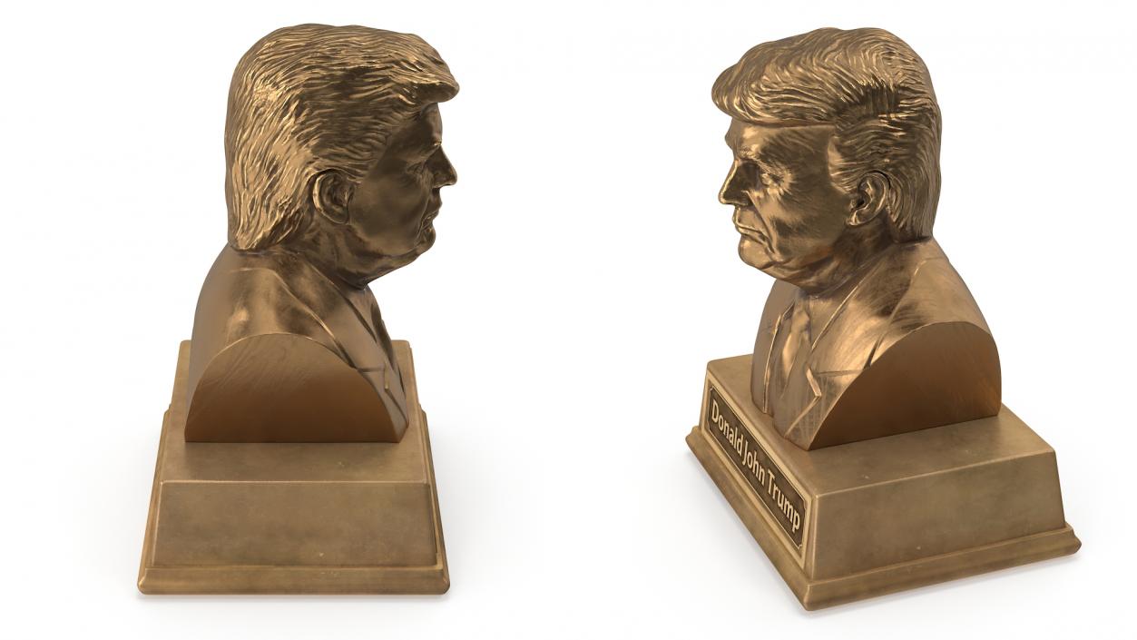 Bust of Donald Trump on Pedestal 3D