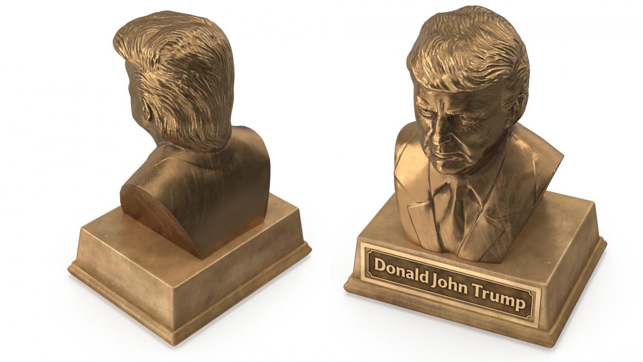 Bust of Donald Trump on Pedestal 3D