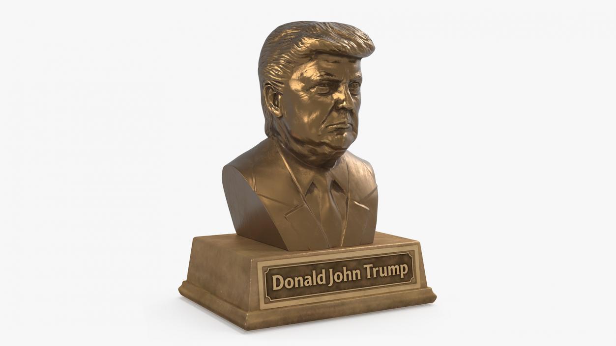 Bust of Donald Trump on Pedestal 3D