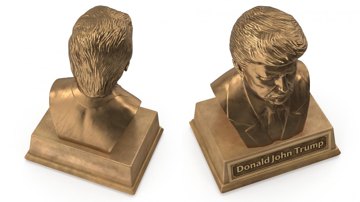 Bust of Donald Trump on Pedestal 3D