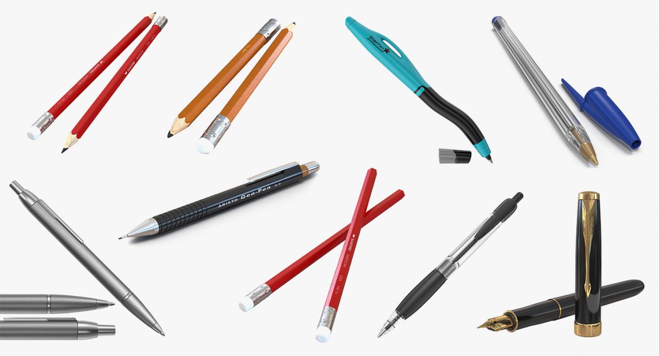 Pens and Pencils Collection 3D