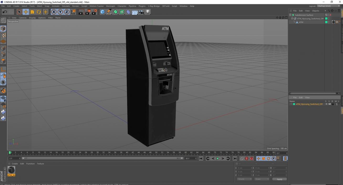 ATM Hyosung Switched Off 3D model