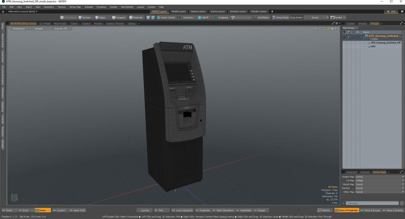 ATM Hyosung Switched Off 3D model