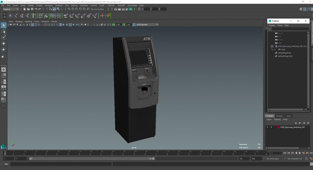 ATM Hyosung Switched Off 3D model