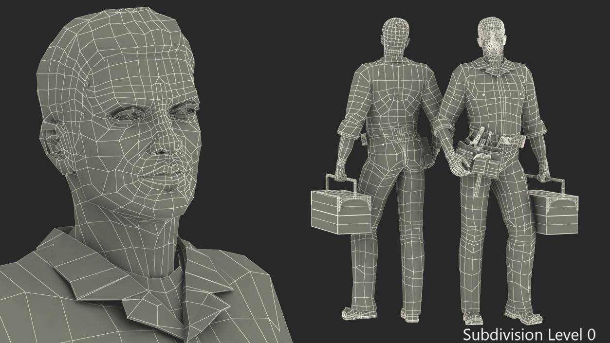 3D Locksmith Standing Pose model