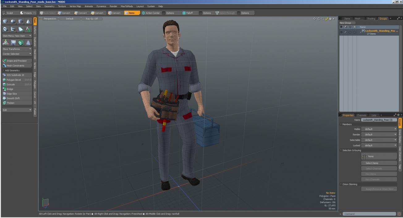 3D Locksmith Standing Pose model