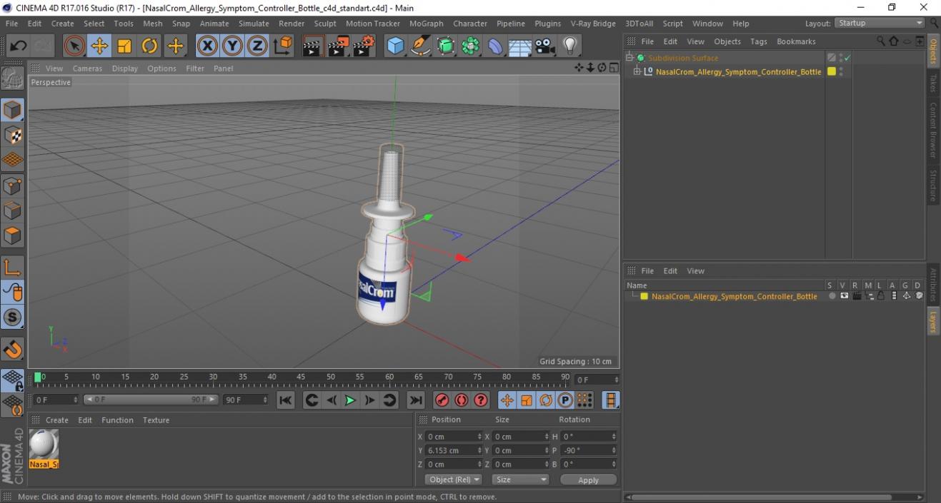 3D NasalCrom Allergy Symptom Controller Bottle model