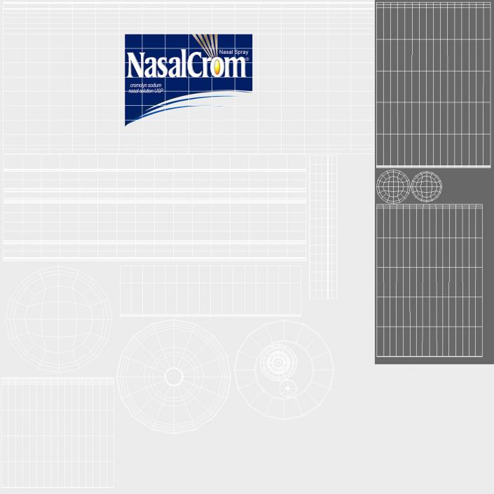 3D NasalCrom Allergy Symptom Controller Bottle model