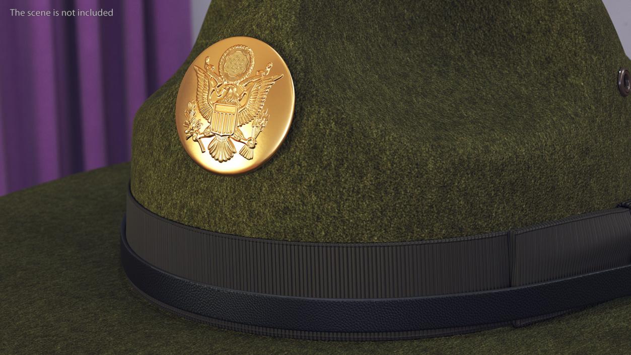 3D Round Gold Cockade model