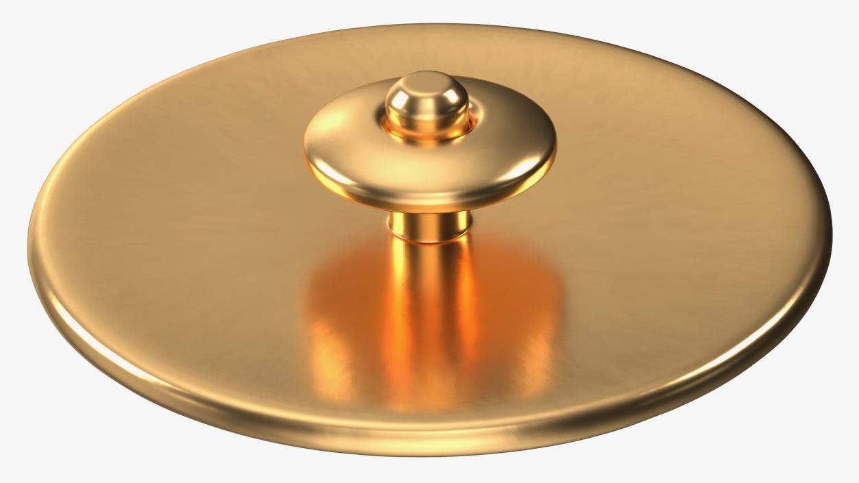 3D Round Gold Cockade model