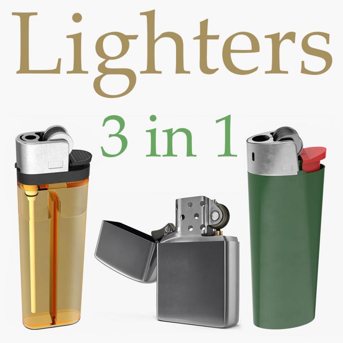 Lighters Collection 3D model