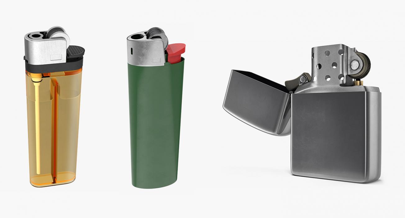 Lighters Collection 3D model