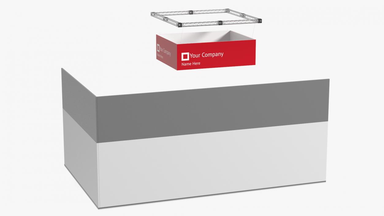 3D model Exhibition Stand Red