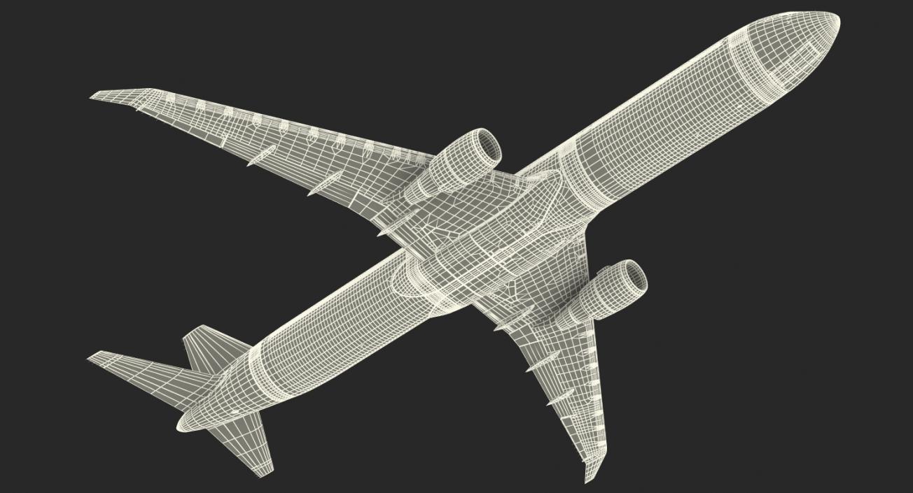 3D Boeing 767-400 with Interior Generic