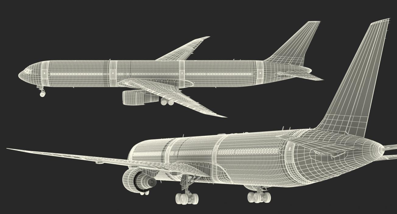 3D Boeing 767-400 with Interior Generic