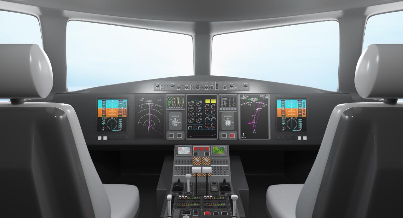 3D Boeing 767-400 with Interior Generic