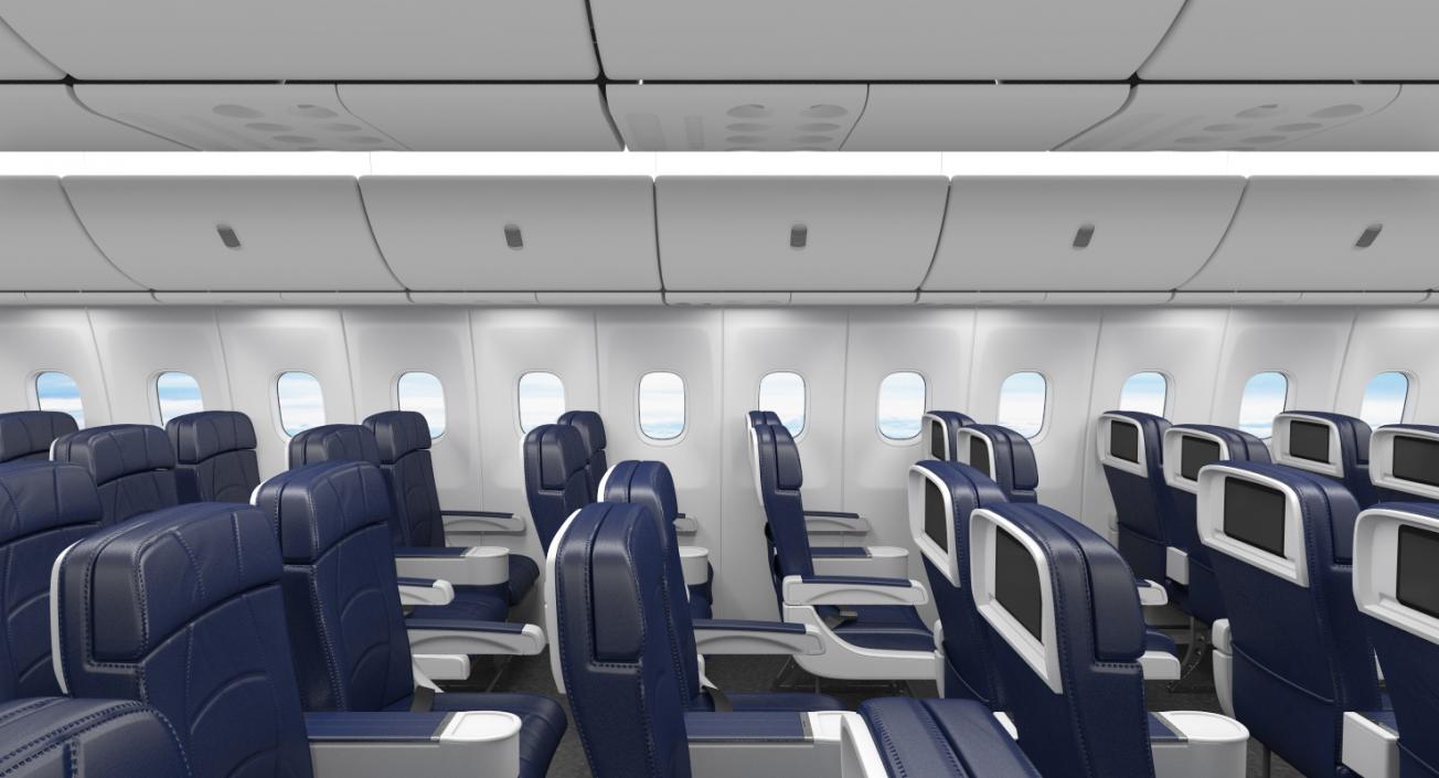 3D Boeing 767-400 with Interior Generic