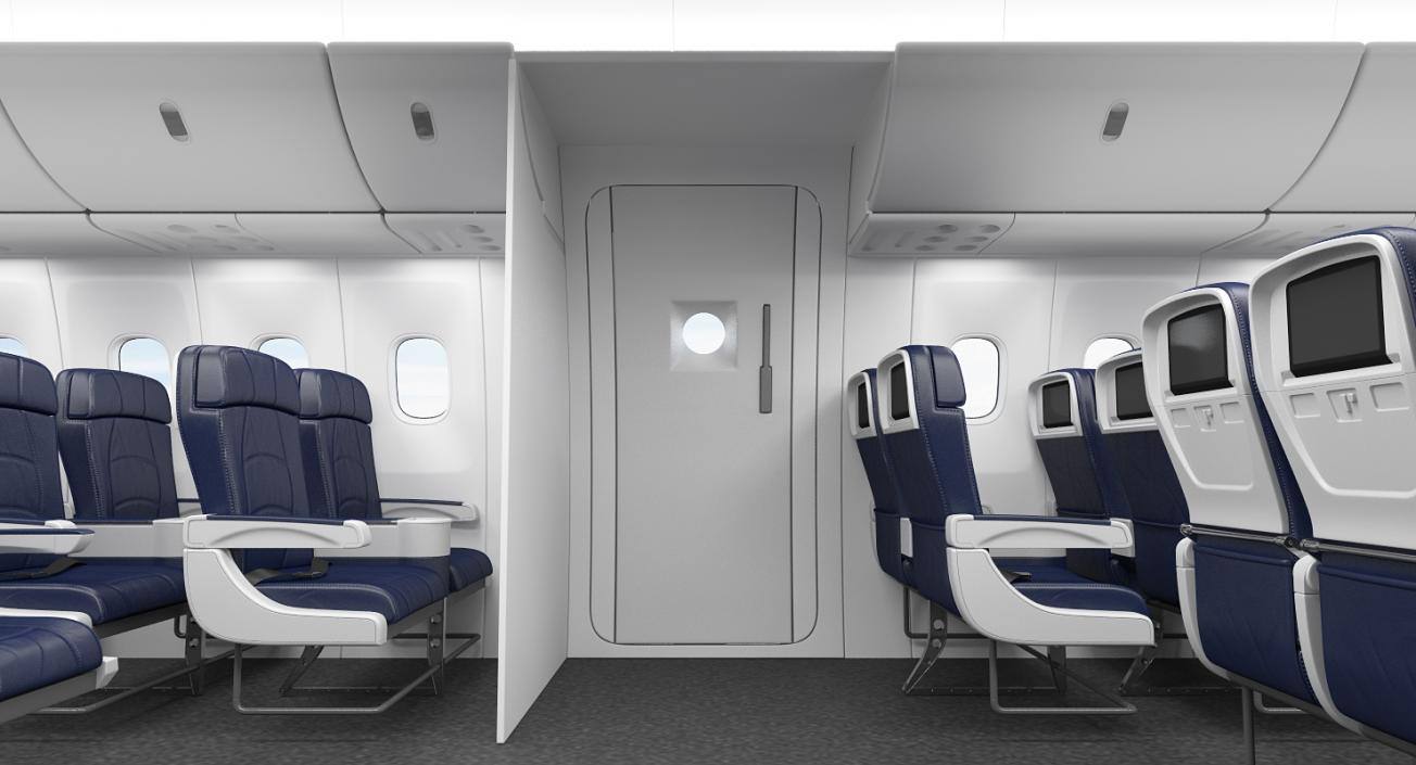 3D Boeing 767-400 with Interior Generic