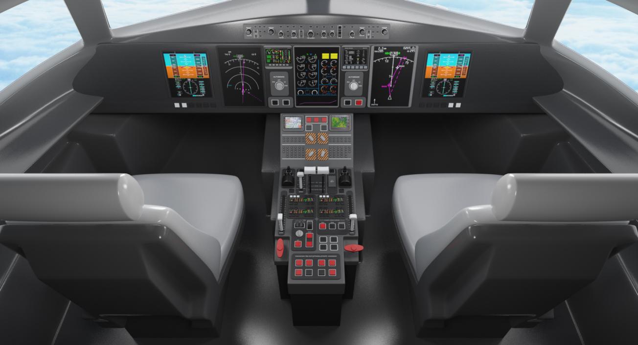 3D Boeing 767-400 with Interior Generic