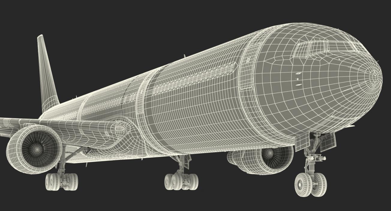 3D Boeing 767-400 with Interior Generic