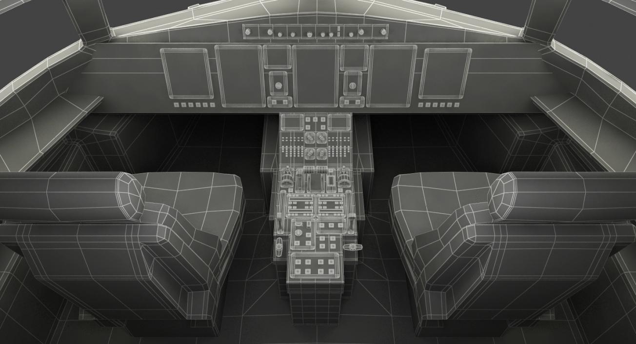 3D Boeing 767-400 with Interior Generic