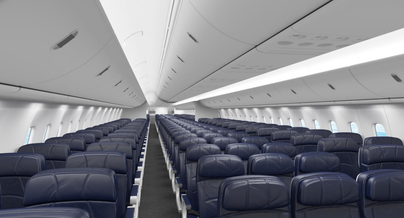 3D Boeing 767-400 with Interior Generic