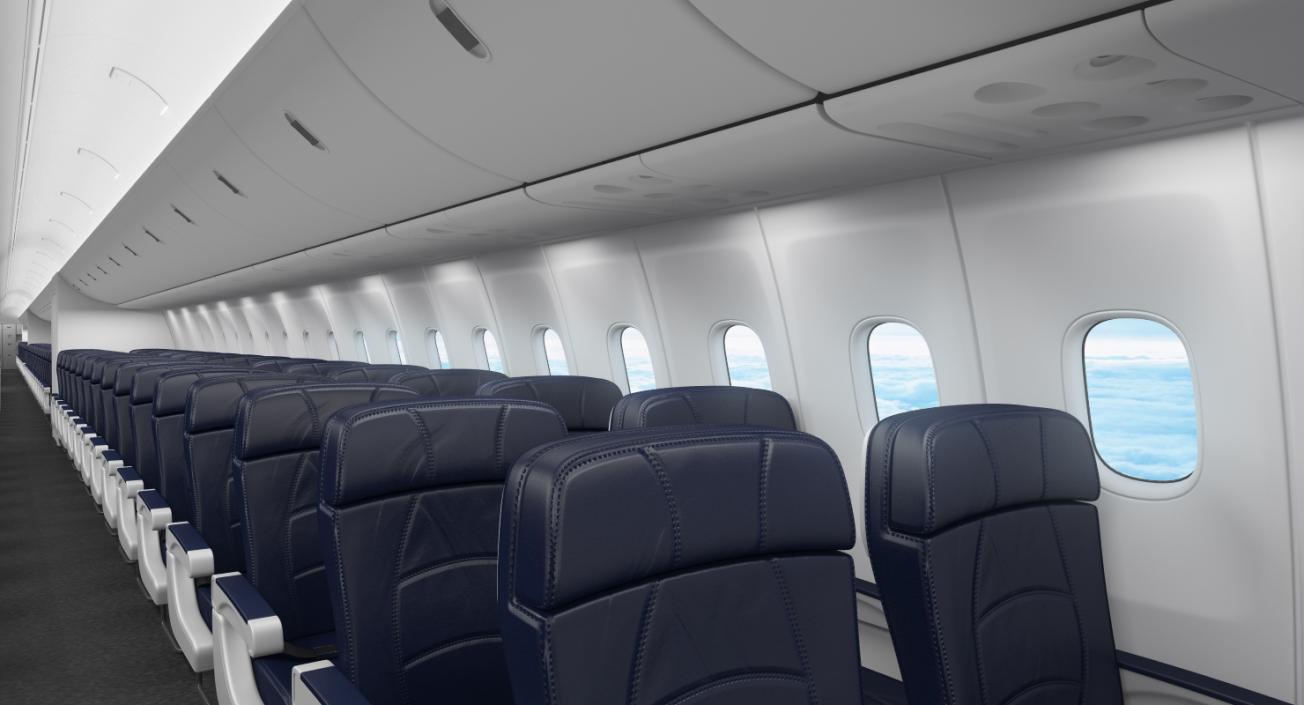 3D Boeing 767-400 with Interior Generic