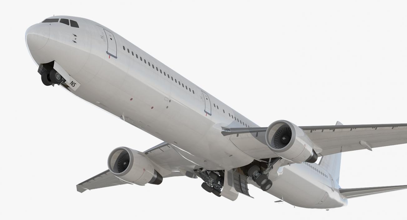 3D Boeing 767-400 with Interior Generic