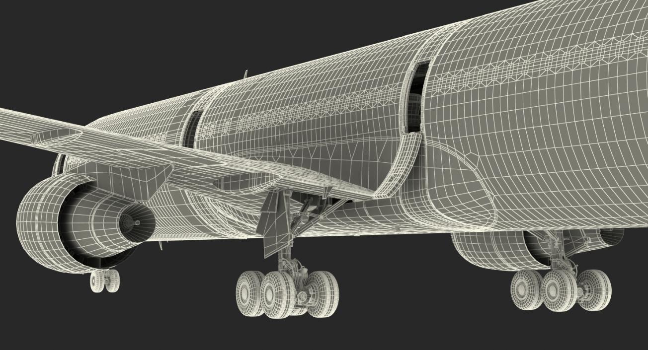 3D Boeing 767-400 with Interior Generic