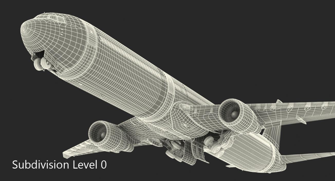 3D Boeing 767-400 with Interior Generic