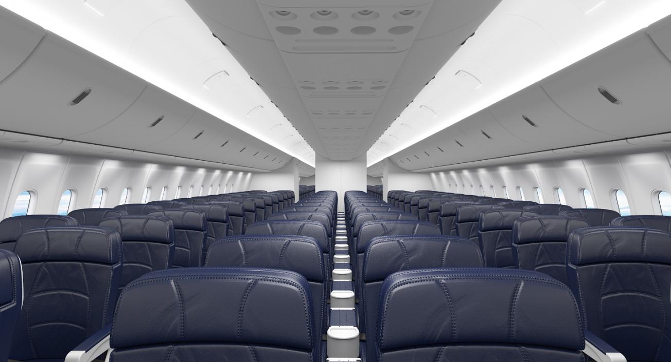 3D Boeing 767-400 with Interior Generic