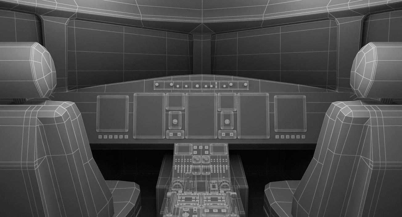 3D Boeing 767-400 with Interior Generic